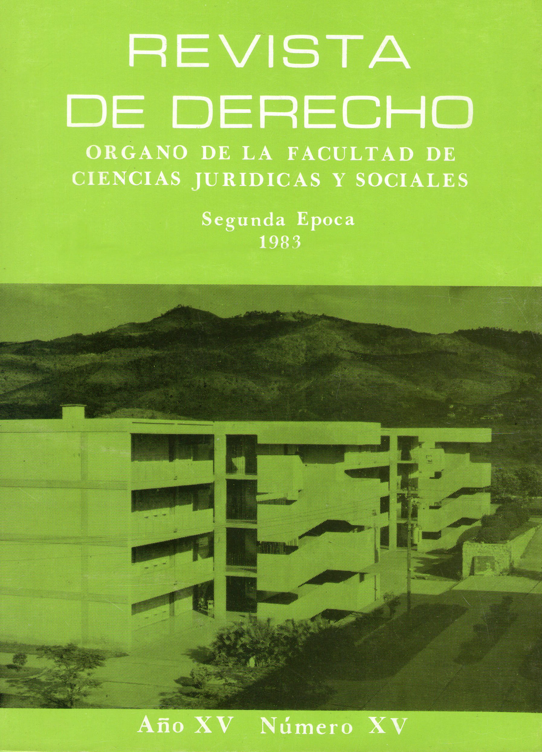 Portada de la Revista de Derecho