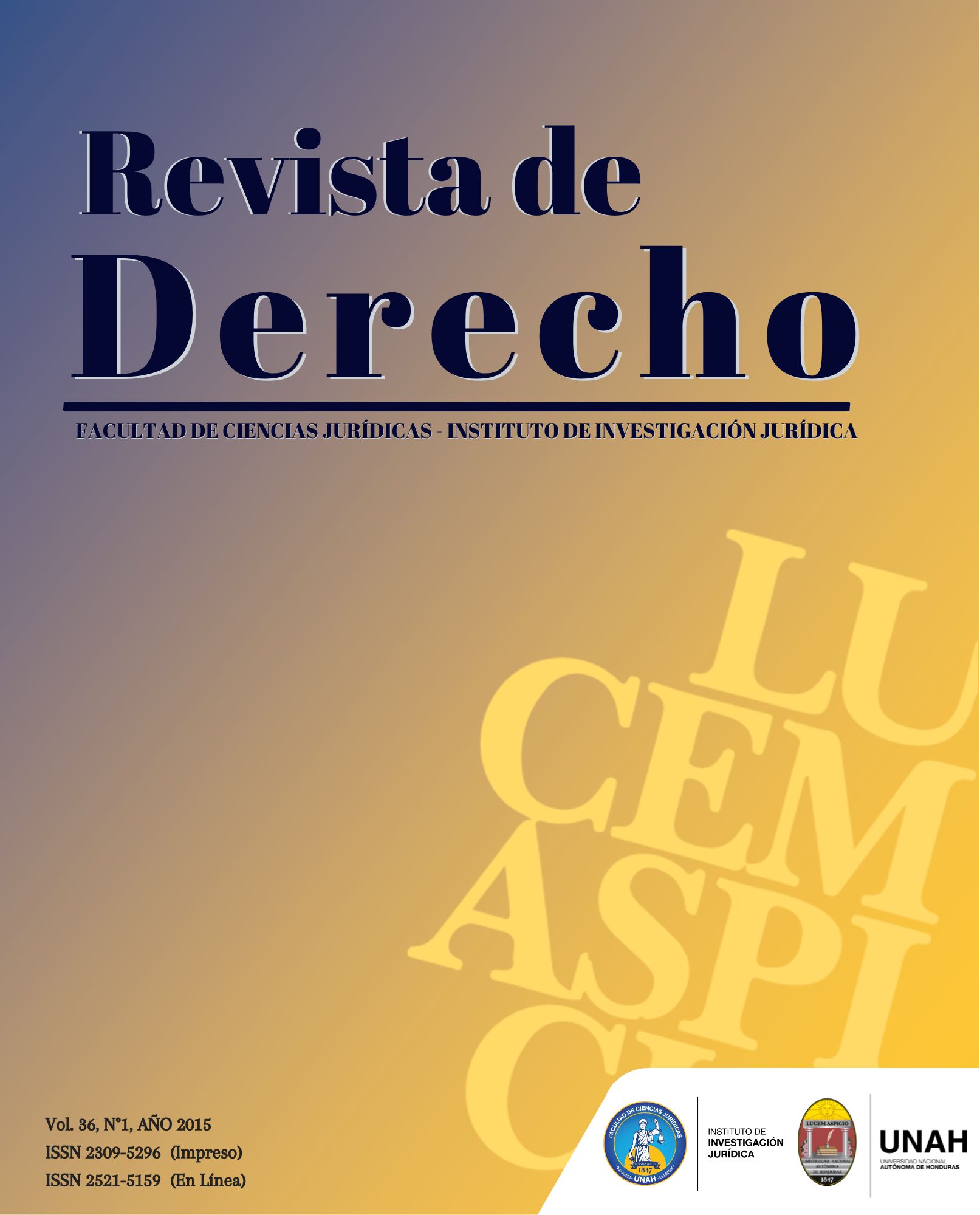 Portada de la Revista de Derecho