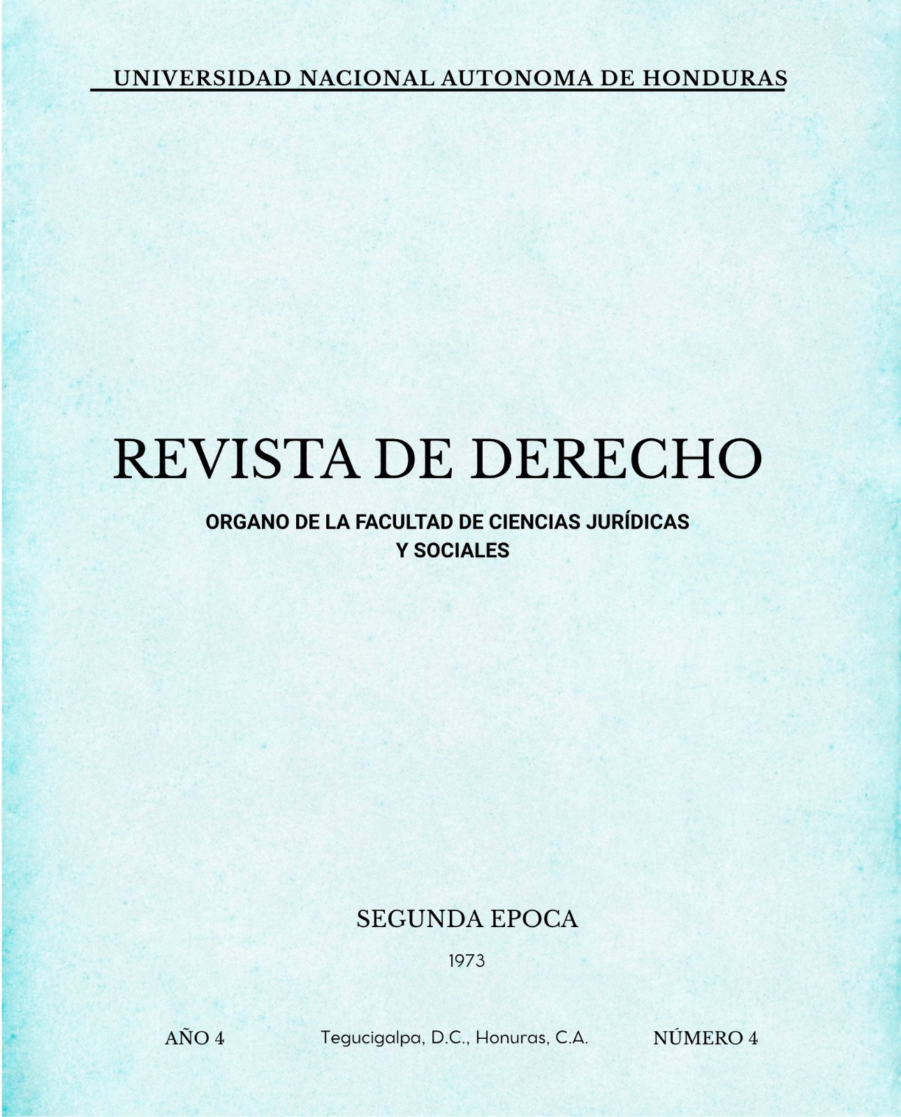 Portada de la Revista de Derecho